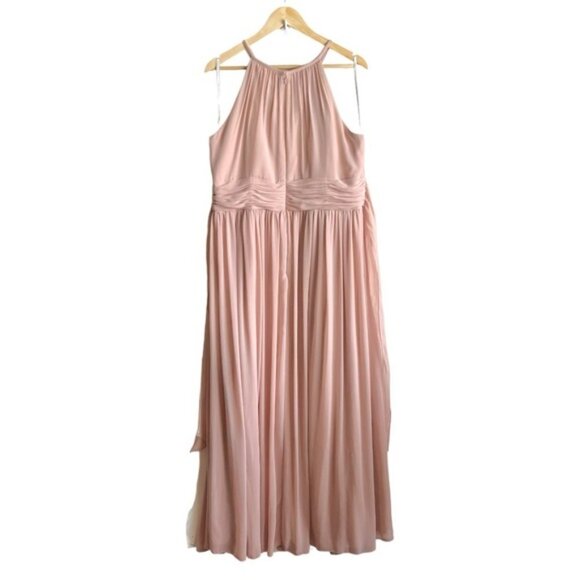 Monique Lhuillier Daniela Gown Size 22 Blush Pink Bridesmaid - Picture 6 of 14
